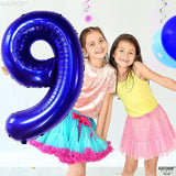 KatchOn, Giant Royal Blue Number 9 Balloon - 40 Inch | Foil 9
