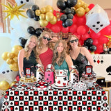81Pcs Casino Party Decorations Poker Party Tableware Set Includes