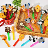 Safari Party Favors 24Pcs Jungle Animals Mini Bubble Wands for Kids