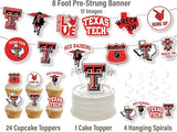 Texas Tech Party Supplies for Football, Birthday Gift, Graduation