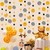 One Happy Dude 1st Birthday Decorations Black Yellow Smile Face