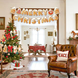 Merry Christmas Banner Gingerbread Christmas Hanging Decoration 3PCS