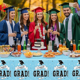 2Pcs Graduation Tablecloths, 108" X 54" Skyblue Graduation Table