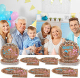 96Pcs Boots or Bows Gender Reveal Decorations Boy or Girl Paper