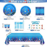 246 Pack Under the Sea Party Supplies Ocean Sea Party Tableware Set