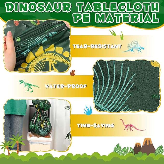 177 Pcs Dinosaur Birthday Party Supplies 25 Guest Dinosaur Theme