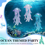 Rossesay 3 Pcs Jellyfish Lamp Colorful Jelly Fish Light Hanging