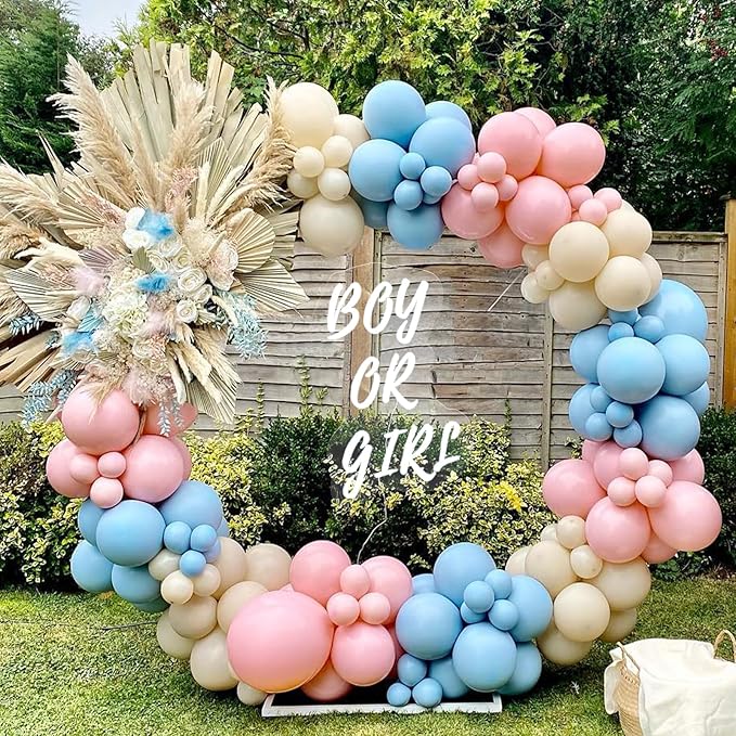 DIY Gender Reveal Party Decorations 138pcs Pink and Blue Balloon