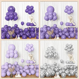 Amandir 153pcs Purple Balloon Garland Arch Kit, Different Sizes 18 12