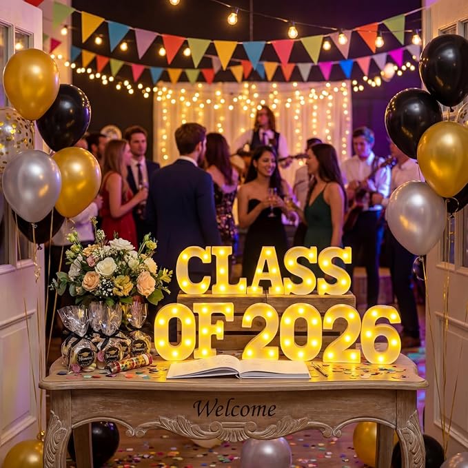 11 Pcs 2026 Graduation Party Decorations Class of 2026 Lights up
