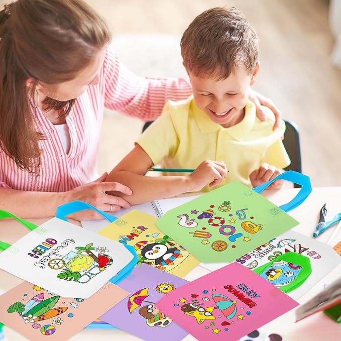 Summer Coloring Goodie Bags for Kids 24Pcs Hello Summer Beach Bulk