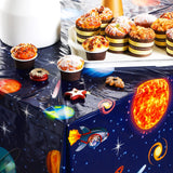 Sumind 6 Pieces Space Tablecloth Decorations Plastic Outer Solar