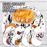 Grencian 96 Pcs Guitar Birthday Party Supplies Music Notes Birthday