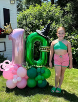 Pink and Green Balloons - Latex Balloons 12 Inch Dark Pink Balloon