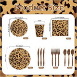 140PCS Leopard Print Party Decorations,Jungle Animal theme
