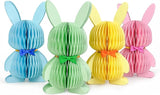 Easter Decorations 4 PCS Easter Bunny Honeycomb Colorful Easter