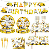 118 Pcs Construction Birthday Party Decorations Dump Truck Paper