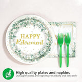 200Pcs Sage Green Retirement Party Decorations Greenery Happy