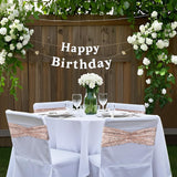 Eternal Beauty Set of 20 Sequin Sashes Bow Rose Gold Chair Sashes for