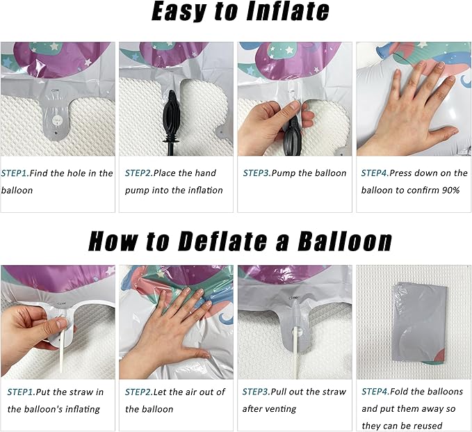 Self Standing Unicorn Animal Foil Balloons Walking With Wheels for