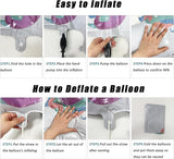 Self Standing Unicorn Animal Foil Balloons Walking With Wheels for