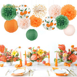 NICROHOME EUR Little Cutie Baby Shower Decorations, 12 PCS Orange