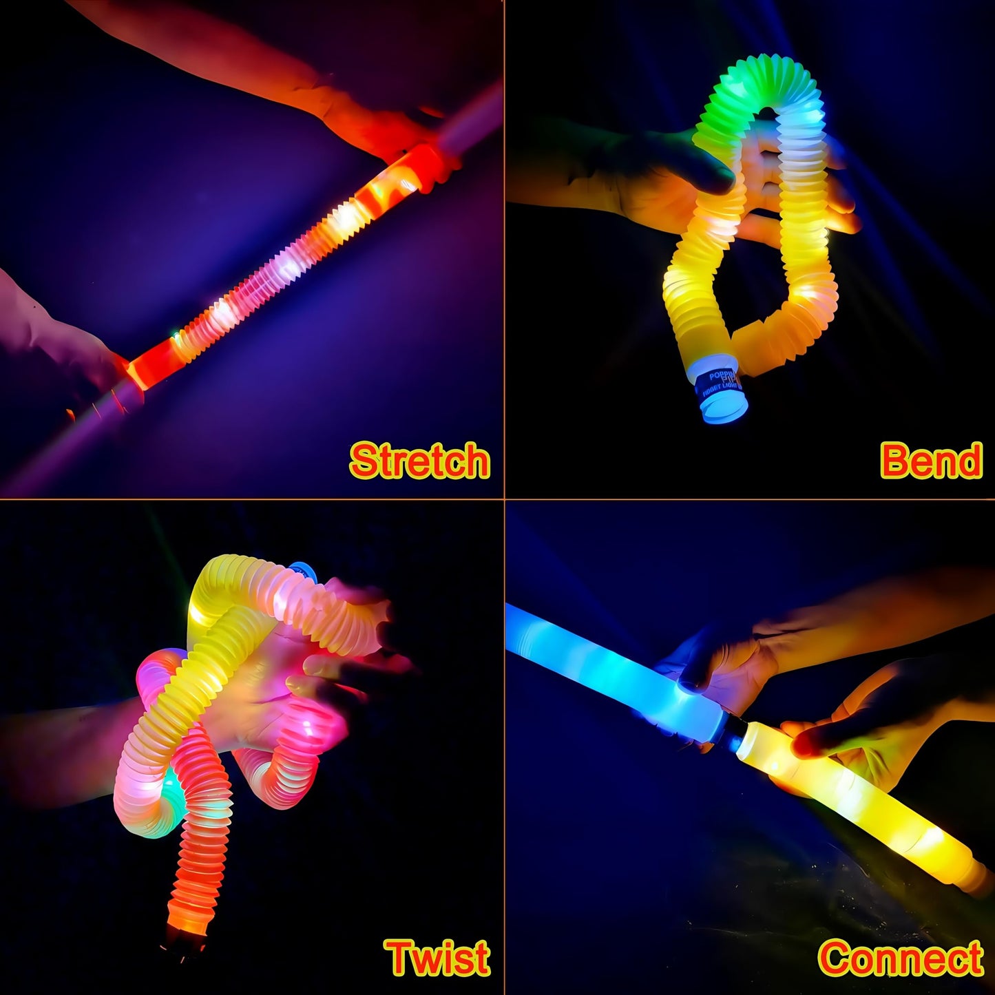 OceanWings 56PC Glow Sticks Party Favors for Kids 4-8-12,Lights up Pop