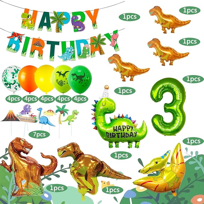 Dinosaur Birthday Party Supplies for Boys and Girls Decorations