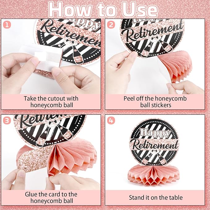 10 Pcs Retirement Party Decorations, Retirement Table Decorations for