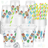 Hawaiian Party Decorations Cups 12 oz Luau Party Decorations Plastic