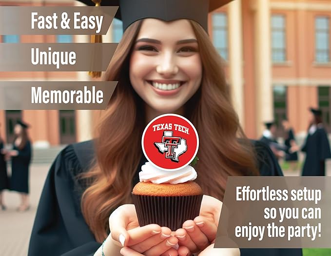 Texas Tech Party Supplies for Football, Birthday Gift, Graduation