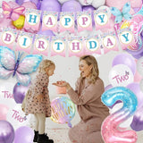2nd Birthday Decorations for Girl 2 Year Old Bday Decor Girl