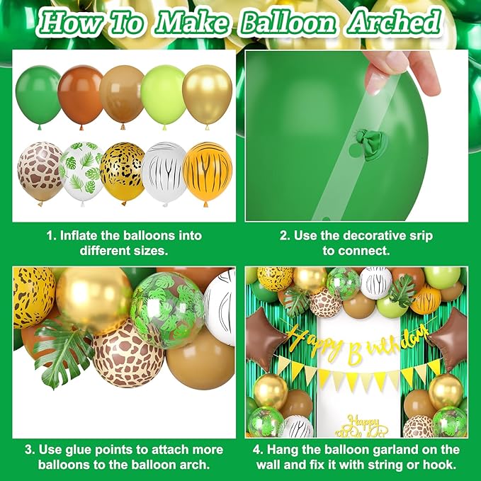 Jungle Safari Birthday Decorations Safari Theme Party Supplies with
