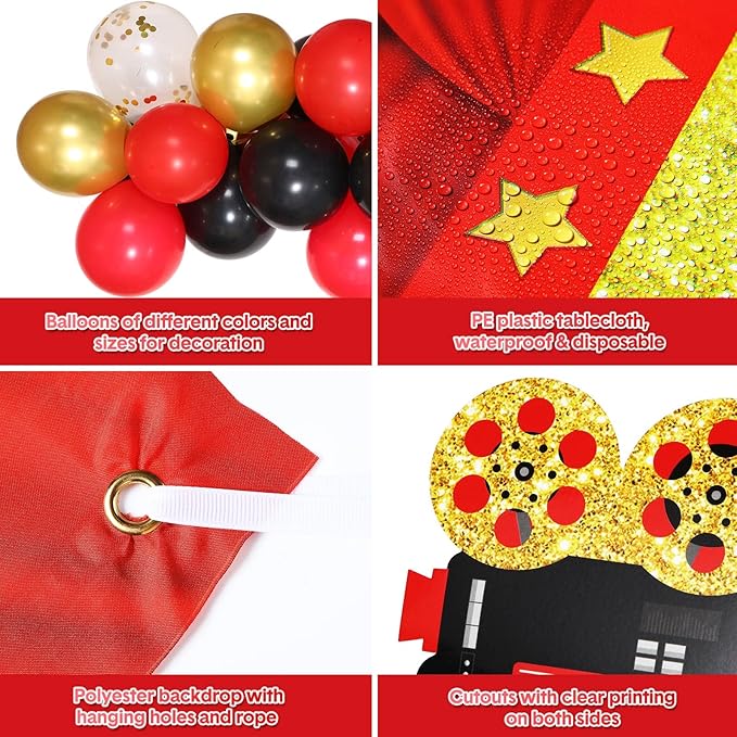 99 Pcs Movie Night Party Decorations Kit Film Supplies Include