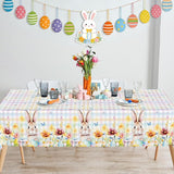 QZYL 2 Pack Easter Tablecloth Disposable, 54" x 108" Easter