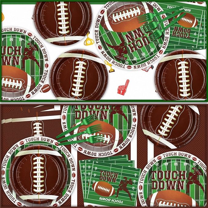 Football Party Decorations 82Pcs Supplies Including Plates Napkins