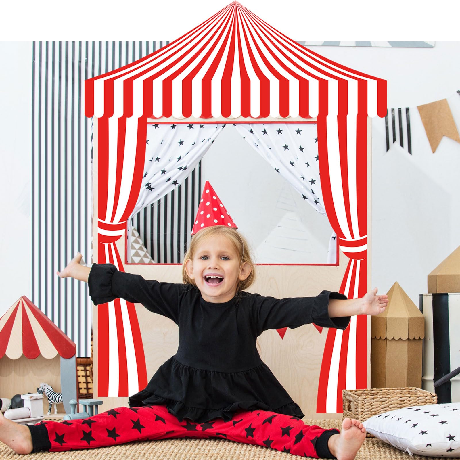 Ziliny 3 Pcs Carnival Party Decorations Circus Tent Awning Hallow Na