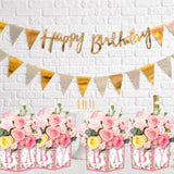 Jremreo 6 Pack 7x7x7 Inches Pink Floral Baby Shower Centerpiece Boxes