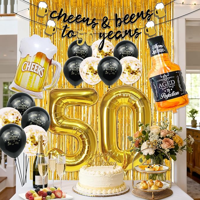 50th Birthday Decorations Cheers to 50 Years Party Decorations for
