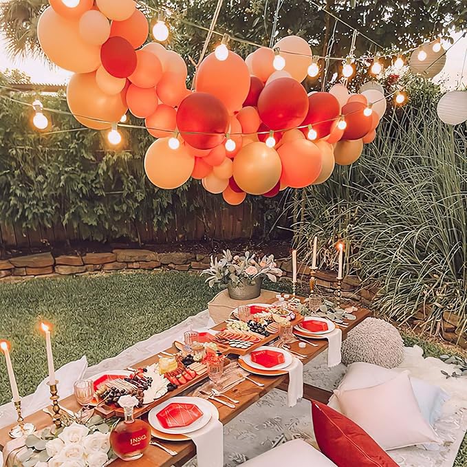 PartyWoo Orange Balloons 50pcs 12 Inch Fall Latex Helium Balloons for