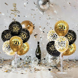 4 Set Black Gold Balloon Stand Kit for Birthday Decorations for 50th