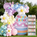 Daisy Balloon Garland Arch Kit,Pink Purple Yellow Blue Pastel Rainbow