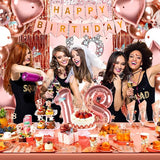 18th Birthday Decorations for Girls Rose Gold Party Decorations