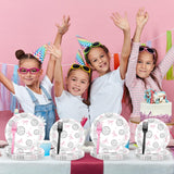 96PCS Volleyball and Bow Party Paper Plates and Napkins for Sports