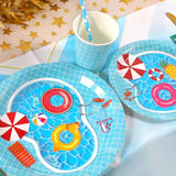 Pool Party Supplies Decorations Disposable Summer Kids Birthday