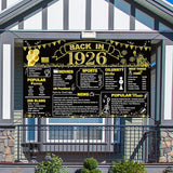 DARUNAXY 100th Birthday Black Gold Party Decoration, Back in 1926