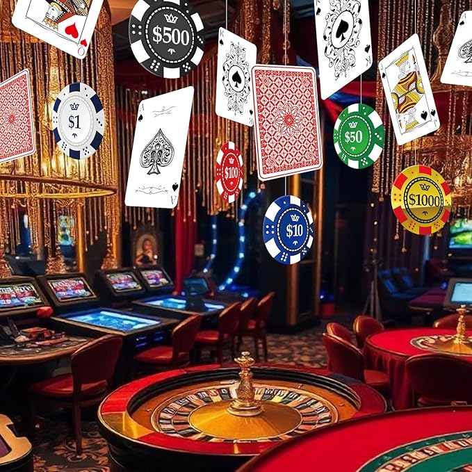 Casino Party Hanging Decorations Casino Night Party Banners Poker
