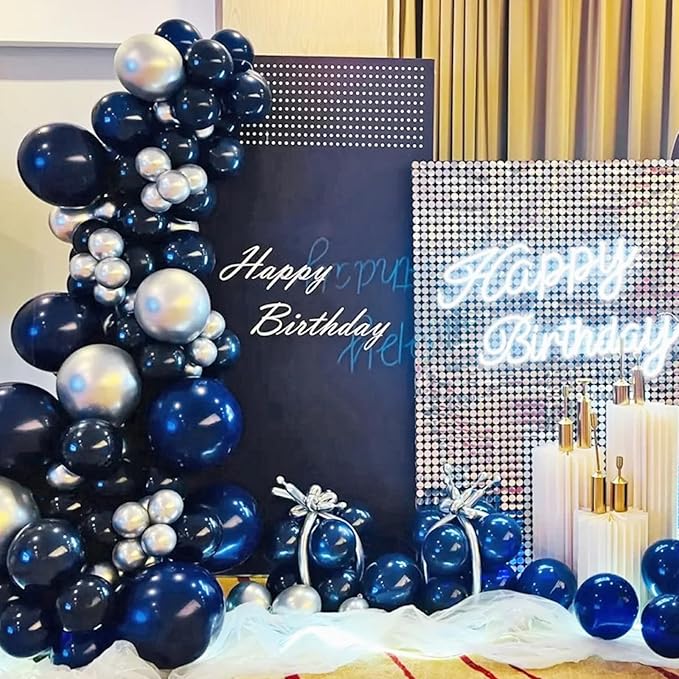Navy Blue Balloons 100 Pack 12 inch Round Helium Navy Balloons for