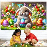 Easter Banner Polyester 43x70.86 Inches Large Easter