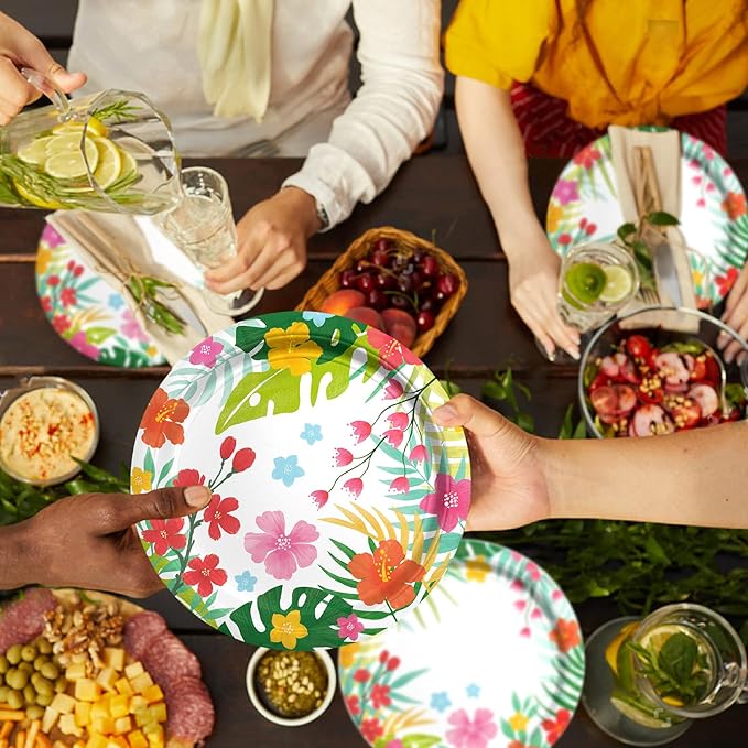 Tropical Luau Party Supplies Kit for 76 Count Aloha Hawaiian Party